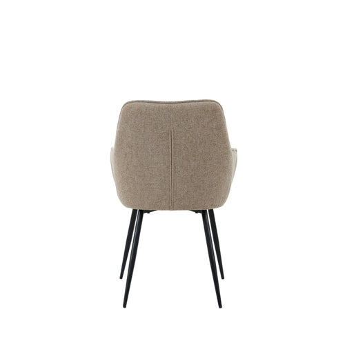 Housecraft Living Maud Eetkamerstoelen met armleuning Taupe - Set van 2 - vtwonen shop