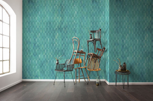 Sanders & Sanders fotobehang flamingo blauwgroen - 200 x 250 cm - 611957 - vtwonen shop