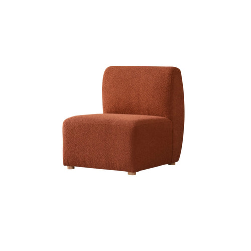 Tikamoon Modulaire fauteuil van massief acaciahout en terracotta stof - Terracotta - vtwonen shop
