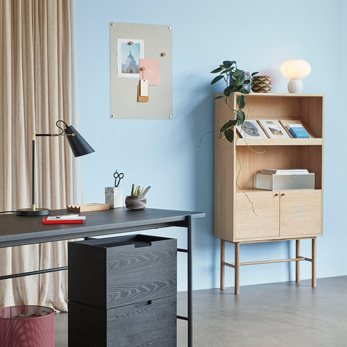 Hübsch bureau-organizer Wave - eikenhout - 22x11xh3cm