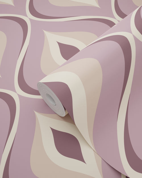 ESTAhome behang retro ornamenten lila paars - 50 x 900 cm - 130988 - vtwonen shop