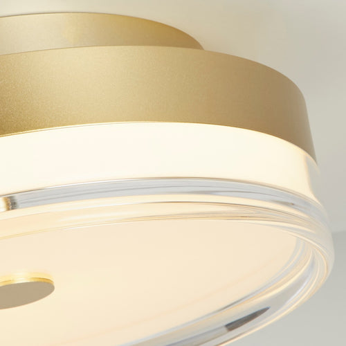 Searchlight Cyprus LED-plafondlamp, goudkleurig metaal en helder acryl