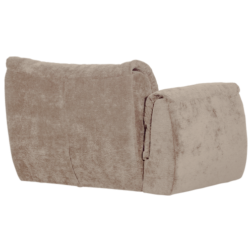 WOOOD 1-zits met arm links Baggy - Chenille - Zand - 81x114x101 - vtwonen shop