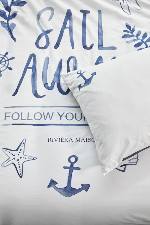 Rivièra Maison Dekbedovertrek Sail Away - 240 x 200/220 cm - Blauw