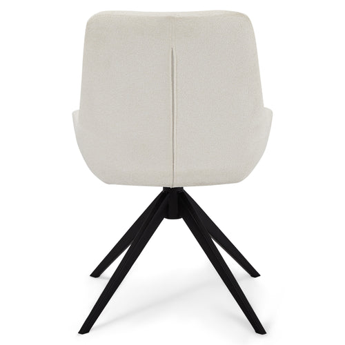 Furnhouse eetkamerstoel Helena - Crème wit - Stof (Bouclé) - Set van 6