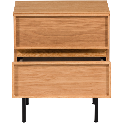 WOOOD nachtkastje 2 lades Tours - Melamine/MDF - Naturel - 51x45x42 - vtwonen shop