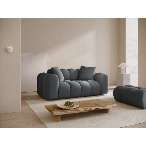 Cosmopolitan Design - Bank Treno 2-zits, flueel grijs - 94x180x70cm