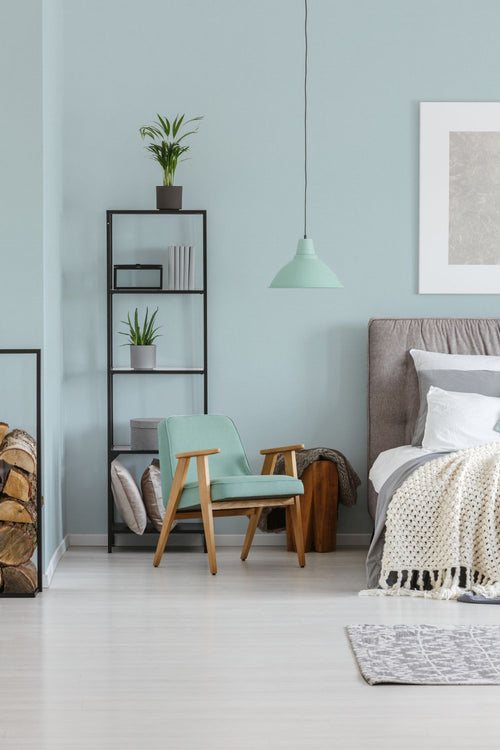 Livingwalls behang stip lichtblauw en wit - 53 cm x 10.05 m - AS-390701 - vtwonen shop