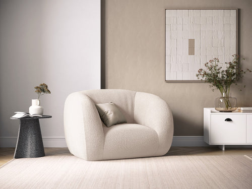 Cosmopolitan Design Fauteuil Essen boucle, beige - 95x130x86cm