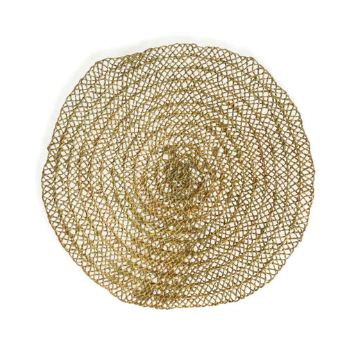 NOA MAY Wanddecoratie Medina - naturel - zeegras - Ø 100 x h3 cm