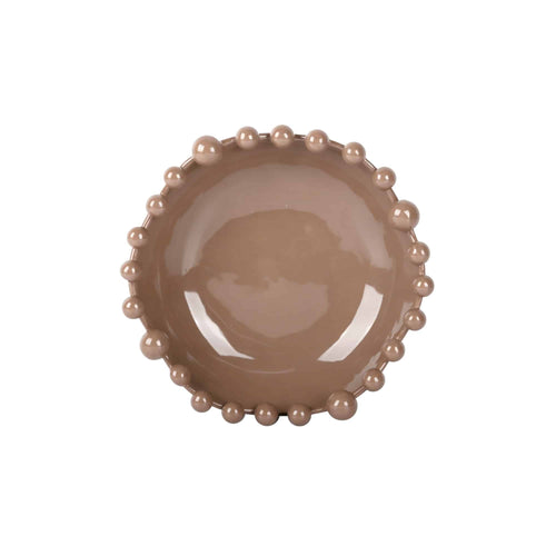 Present Time schaal Cadiz Dotty Waved - bruin - 26.8x26.2x8.5cm