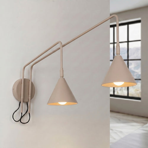 Sollux Lighting Wandlamp NOX 2 taupe met schakelaar - 150x80x30cm
