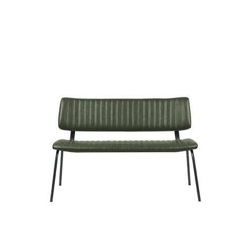 LABEL51 Eetkamerbank Gusto - Donkergroen PU-Leer - 120x63x81cm