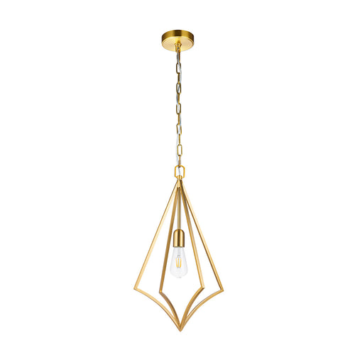 Elstead Feiss Nico Hanglamp met draadframe, gepolijst messing