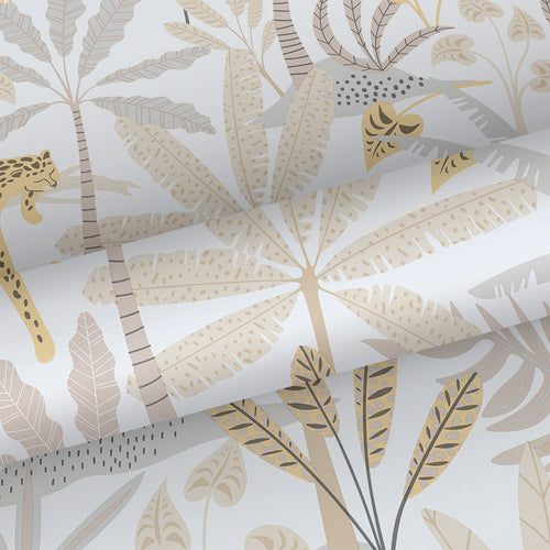 Sanders & Sanders behang jungle dieren beige, grijs en wit - 53 cm x 10.05 m - 640632