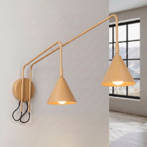 Sollux Lighting Wandlamp NOX 2 goud met schakelaar - 150x80x30cm