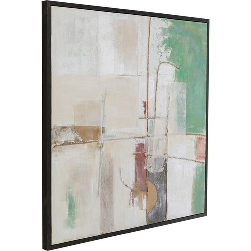 Kare Design Schilderij Frame Dust 120x120cm groen