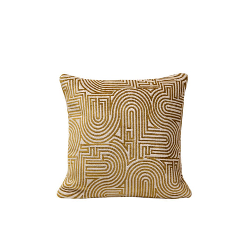 Madura Kussenovertrek Klark ecru en mosterd 40x40 cm