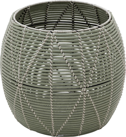Lesli Living poef Birma - groen - Ø46x40cm