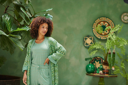 Pip Studio - Tilly Pyjama Shirt - Dames - Mojo - Groen - XS
