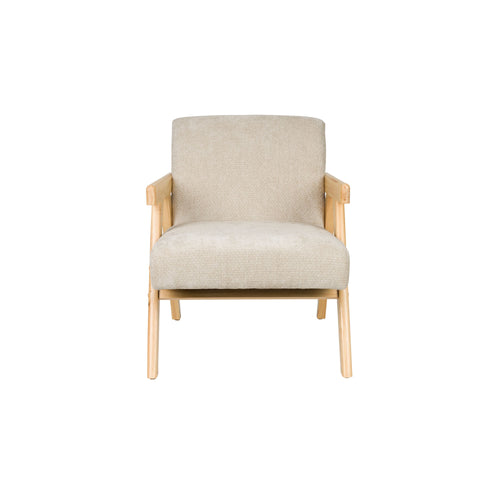 Housecraft Living Panadero Fauteuil met armleuning Hout Naturel/ Beige - vtwonen shop