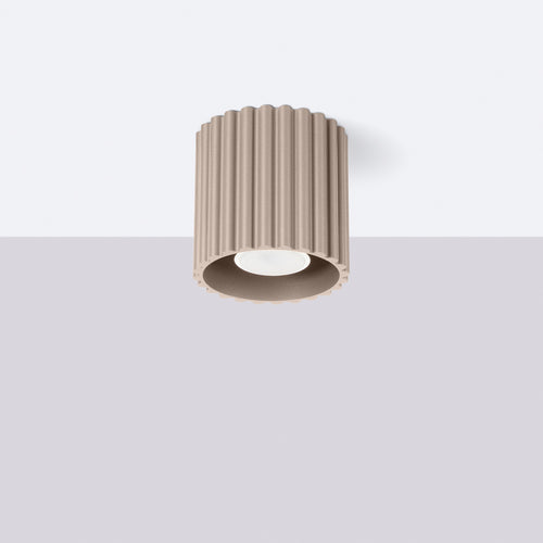 Sollux Lighting Plafondlamp AURA 1 taupe GU10 - 10x10x10cm