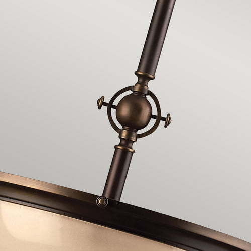 Elstead Mayflower - 3-lichts plafondlamp brons, E27