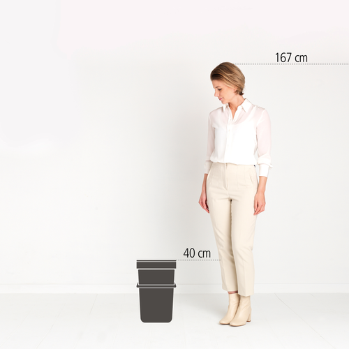 Brabantia Sort & Go afvalemmer, 16 liter - Soft Beige