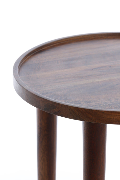 Light & Living bijzettafel QIANO - Ø49x49cm - bruin - vtwonen shop