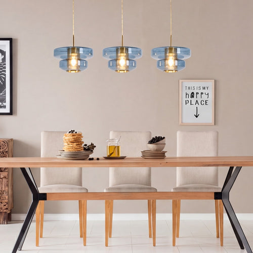 Kare Design Hanglamp Arcadia 125cm blauw