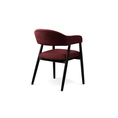 Set van 2 stoelen Adra chenille bordeaux - 59x56x77cm