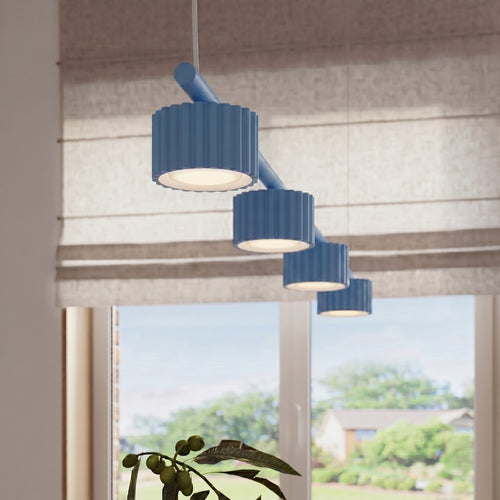 Sollux Lighting Kroonluchter AURA 4 azuur Gx53 - 122x10x208cm