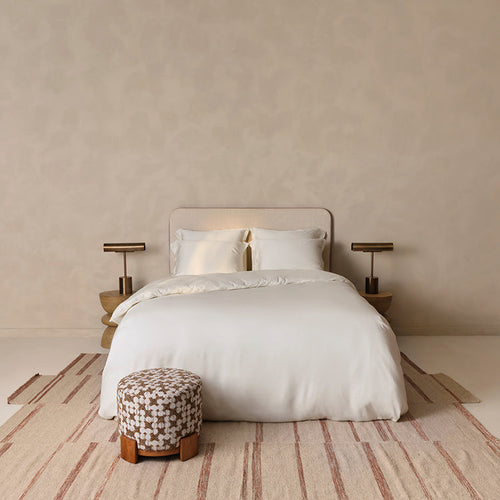 Coco & Cici - TENCEL - Sateen Dekbedovertrek Off White - 200x200 + 2 kussenslopen 60x70