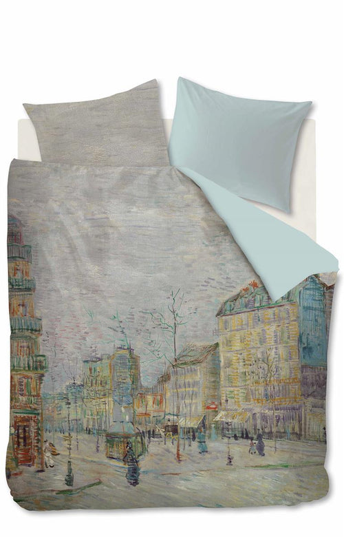 Beddinghouse x Van Gogh Museum dekbedovertrek Boulevard - 260x200/220 cm - grijs - vtwonen shop