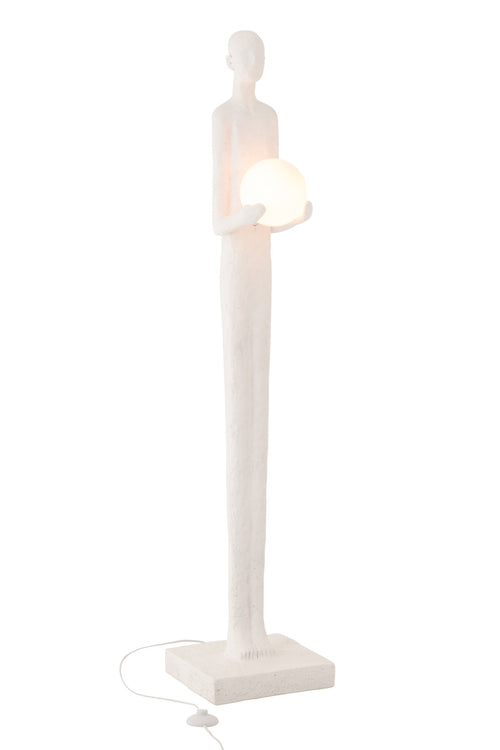 J-Line lamp Person - polyresin - wit