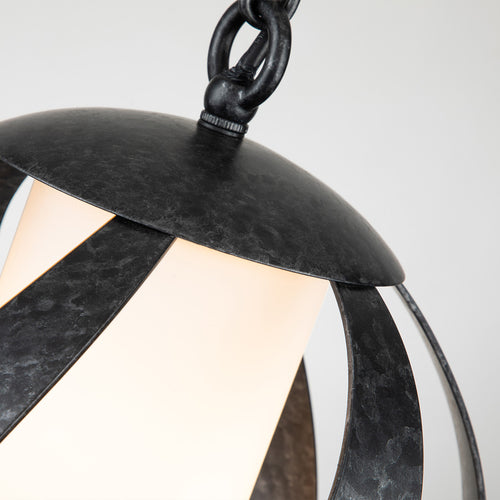 Elstead Quoizel Blacksmith Bolvormige Plafondlamp Oud Zwart, IP44