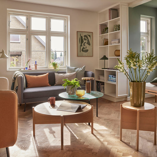 Hübsch vazen Fleur - glas - ø7xh10, ø7xh15, ø7xh20cm - vtwonen shop