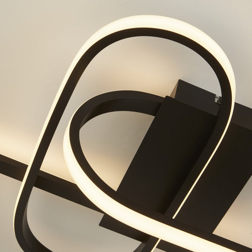 Clip LED-plafondlamp, zwart aluminium
