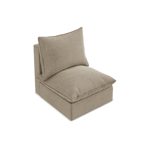 LaMiaSofa Bankmodule midden Ravenna - velours - beige - 75x90x77