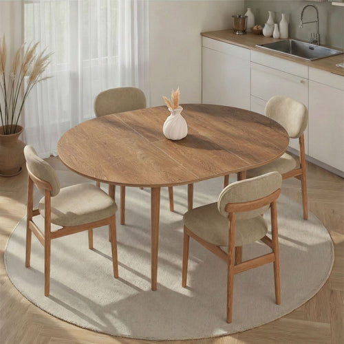 Calicosy - Ronde uitschuifbare eettafel KLARA - 100x100x75 cm