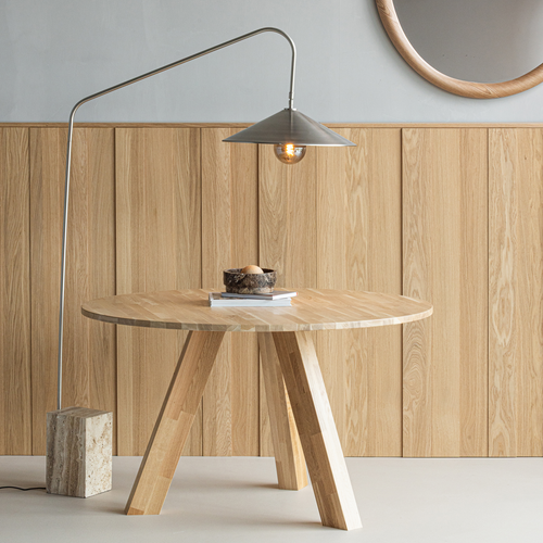 WOOOD vloerlamp Korn - Metaal - Chrome - 182x124x25