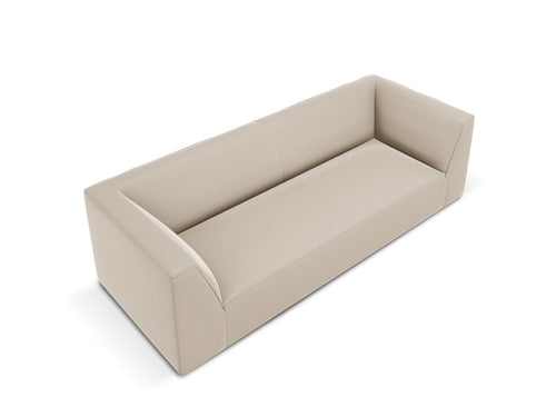 Micadoni Bank Ruby 3-zits, flueel, beige - 93x232x69cm