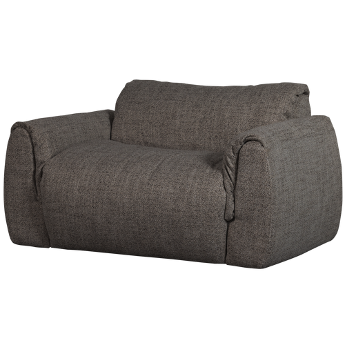 WOOOD loveseat Baggy - Geweven Stof - Warmgrijs Melange - 81x138x101