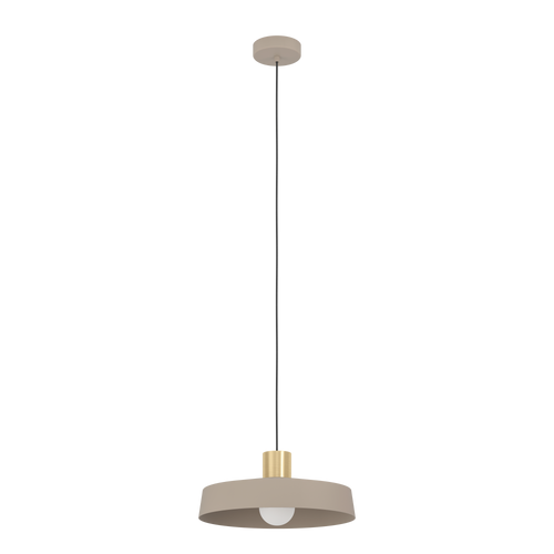 EGLO hanglamp Valdiola - e27 - ø 36 cm - beige/goud - staal