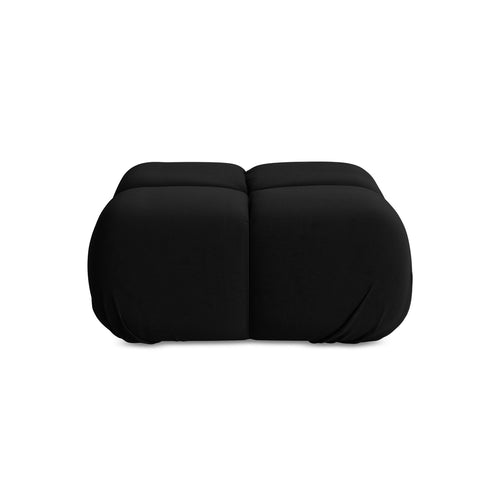 LaMiaSofa Poef Sanremo - velours - zwart - 95x95x41