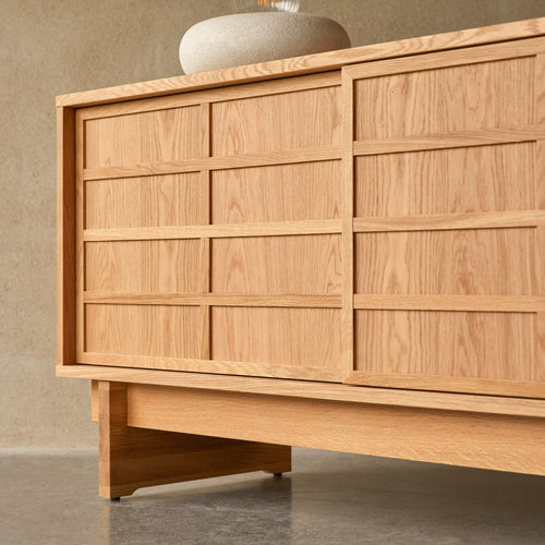 Tikamoon Eikenhouten dressoir 135 cm - Naturel - vtwonen shop