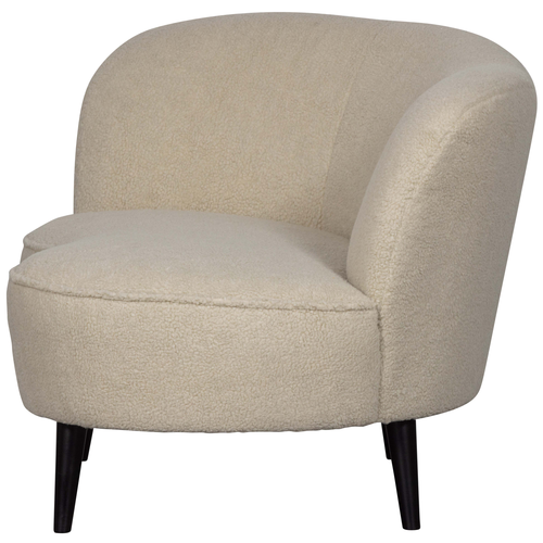 WOOOD lounge fauteuil links Sara - Teddy - Off White - 71x112x81 - vtwonen shop