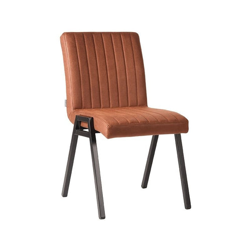 LABEL51 Eetkamerstoel Matz - Cognac Microfiber - Set van 2