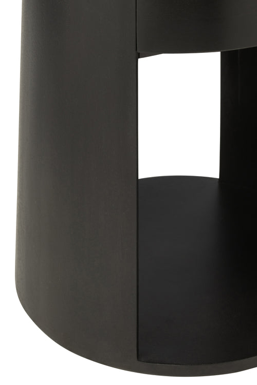 J-Line bijzettafel Drawn - hout/mdf - zwart