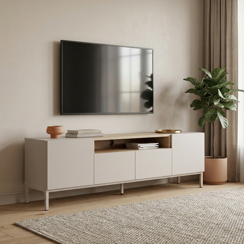 Calicosy - TV-meubel OLIVER - beige 160x35x50 cm